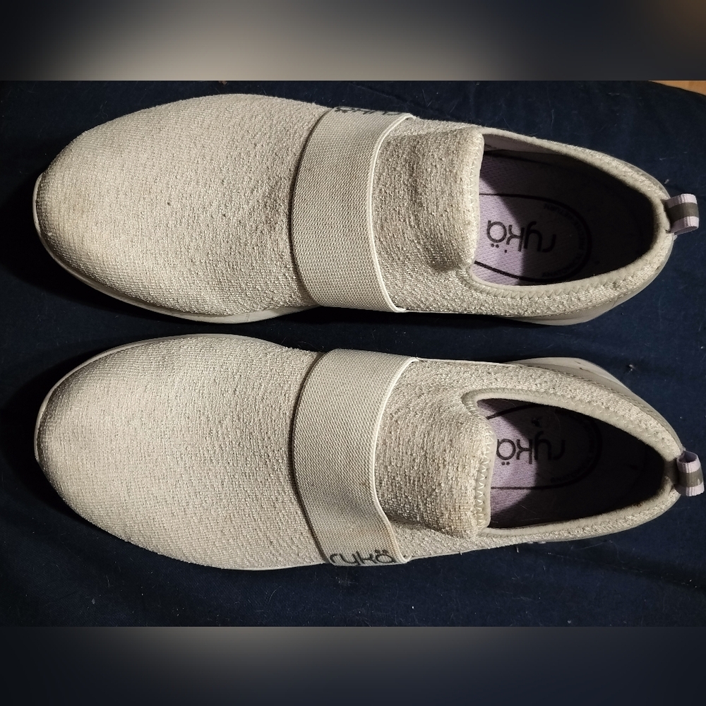 Ryka Women's Pale Grey Slip-On Shoes Size 11